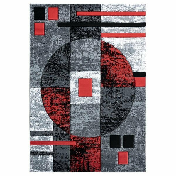 United Weavers Of America 7 ft. 10 in. x 10 ft. 6 in. Bristol Epsilon Red Rectangle Area Rug 2050 10130 912